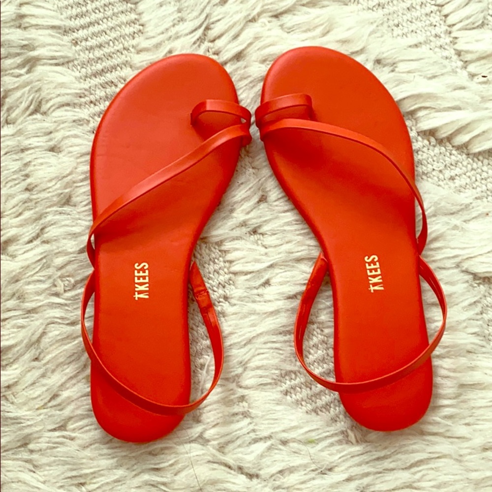 TKEES LC Leather Sandals Coral
